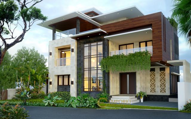 Gambar 1 Desain Rumah Modern 3 Lantai Bapak dr. Kailash Prabudev di  Bangalore, India