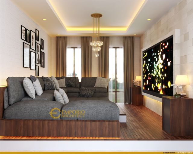 Desain Home Theater Rumah Mr. Vaibhav dan Mr. Nilesh di India