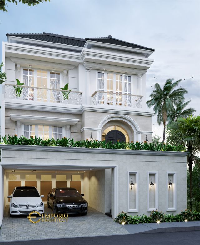 Gambar 1 Desain Rumah Mediteran 3 Lantai Bapak Indra di  Jakarta Barat