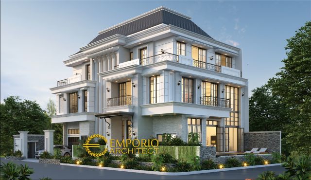 Desain Rumah Classic 3 Lantai Bapak Liu di Jakarta Barat