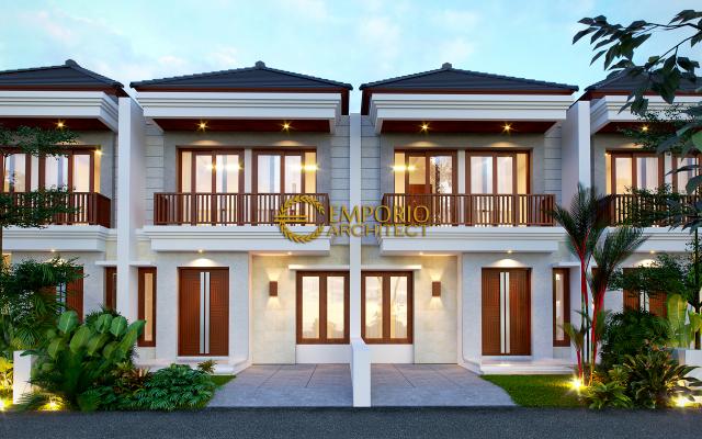 Desain Tampak Depan 1 Perumahan Arya Green Pamulang Villa Bali 2 Lantai Lebar 6 by Abipraya Properti di Jakarta