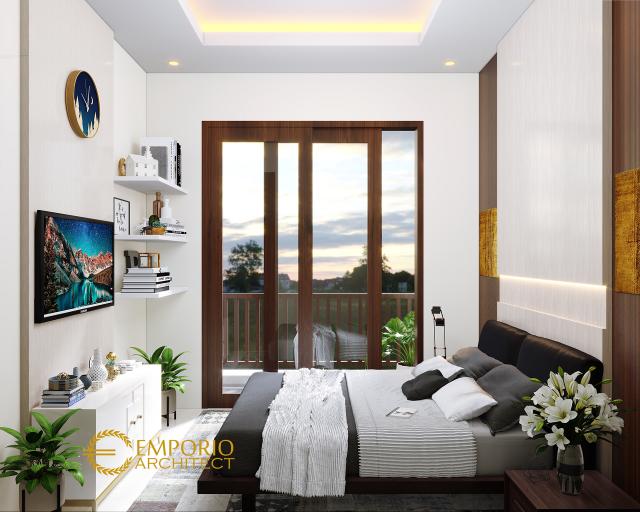 Desain Kamar Tidur Perumahan Arya Green Pamulang Villa Bali 2 Lantai Lebar 7 by Abipraya Properti di Jakarta