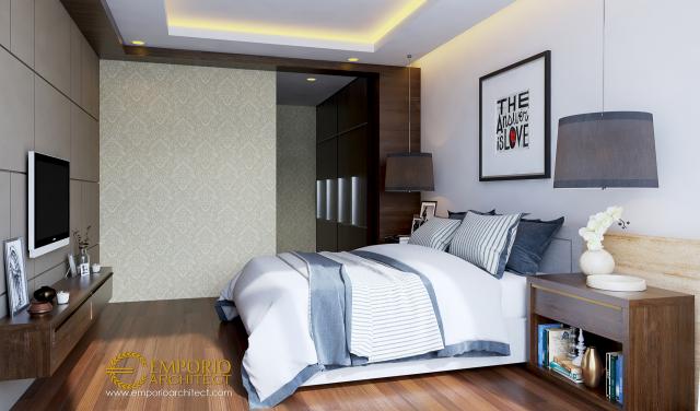 Desain Kamar Tidur Rumah Modern 2 Lantai Bapak Agon di Jakarta