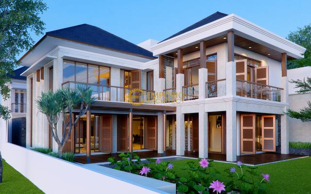 Desain Rumah Villa Bali 2 Lantai Bapak Buddy di Jakarta