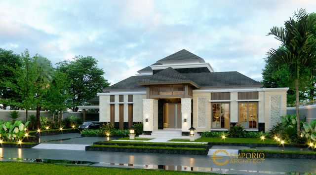 Desain Rumah Villa Bali 2 Lantai Bapak Chandra di Jakarta