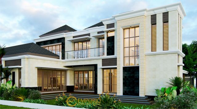 Desain Rumah Villa Bali 2 Lantai Bapak Chandra di Jakarta