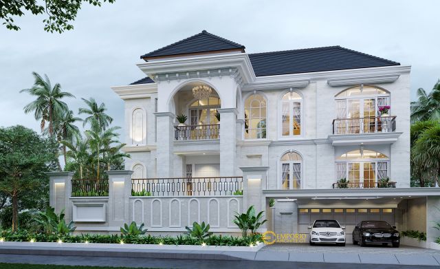 Gambar 1 Desain Rumah Mediteran 3 Lantai Bapak Darwis di  Jakarta Selatan