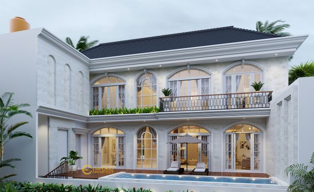 Gambar 3 Desain Rumah Mediteran 3 Lantai Bapak Darwis di  Jakarta Selatan