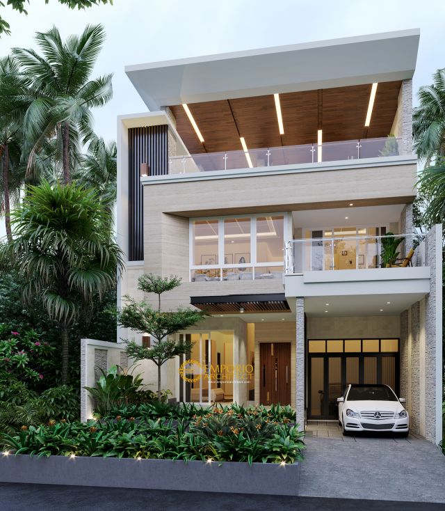 Desain Rumah Modern 3 Lantai Bapak Eddy di  Jakarta Utara