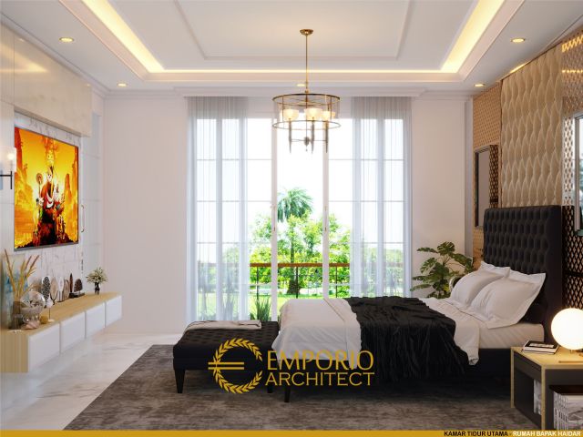 #bedroomdesign - Mr. Haidar Mediterranean House 3 Floors Design - Jakarta - Code 6625