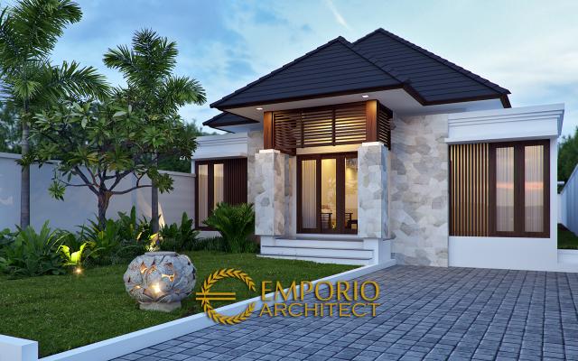 Gambar 1 Desain Rumah Villa Bali 1 Lantai Bapak Hasiholan di  Medan