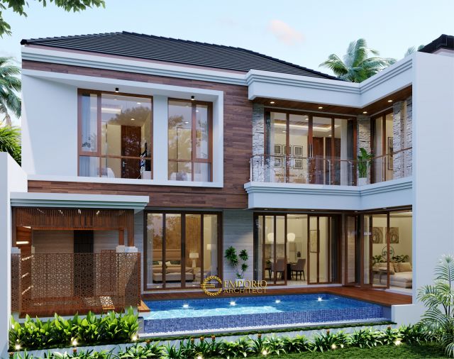 Gambar 3 Desain Rumah Modern 2 Lantai Bapak Henry di  Jakarta