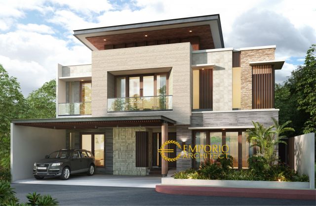 Desain Rumah Modern 2 Lantai Bapak Herman di Jakarta