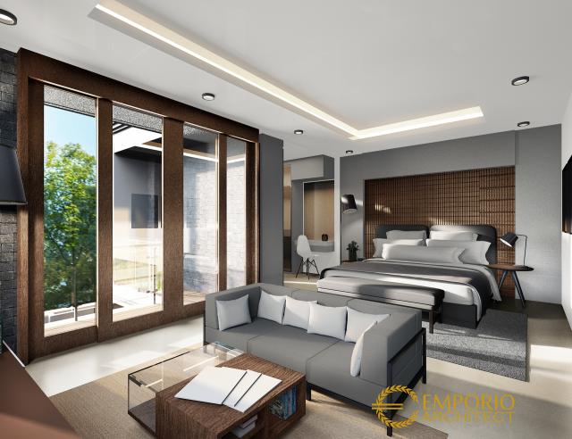 Desain Kamar Tidur 1 Rumah Modern 2 Lantai Bapak Jumadi di Jakarta