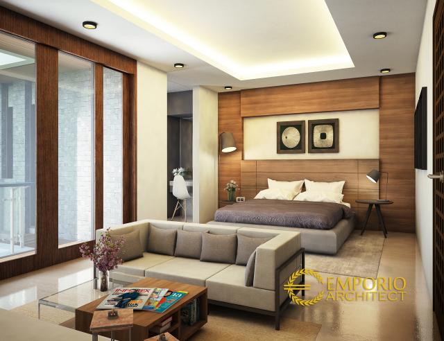 Desain Kamar Tidur 2 Rumah Modern 2 Lantai Bapak Jumadi di Jakarta