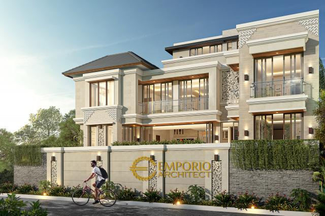 Gambar 3 Desain Rumah Hook Villa Bali 4 Lantai Bapak Kris di  Jakarta