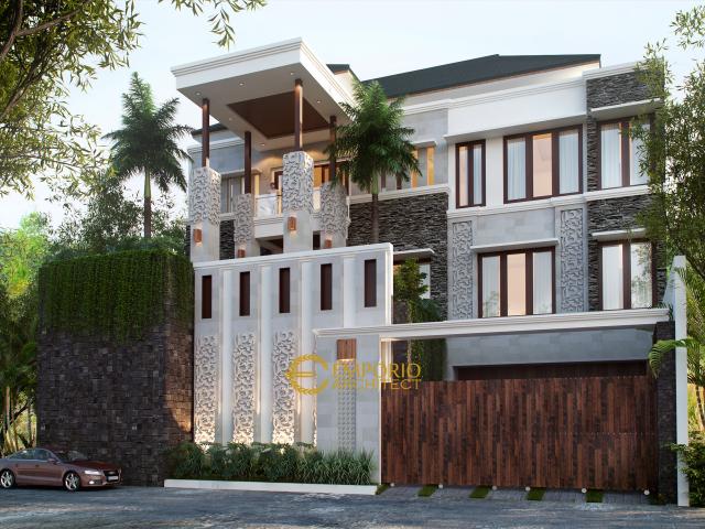 Gambar 1 Desain Rumah Villa Bali 3 Lantai Bapak Martinus II di  Jakarta