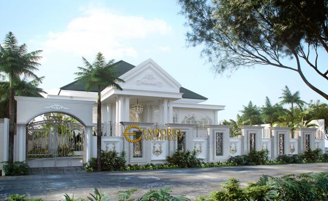 Desain Exterior 1 Rumah Classic 2 Lantai Bapak Mulyadi di Banten