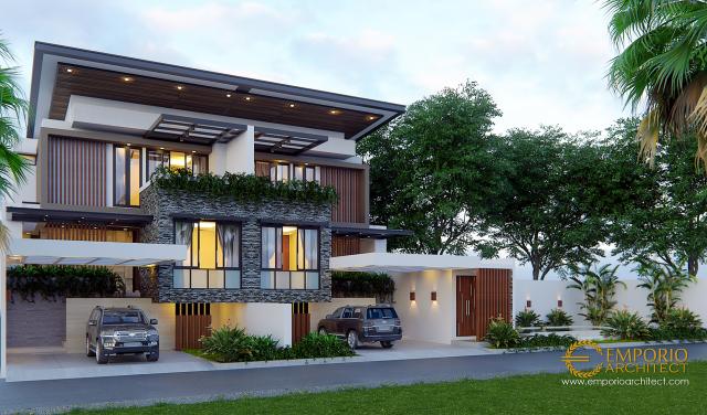 Desain Rumah Modern 3 Lantai Bapak Pramana di  Jakarta