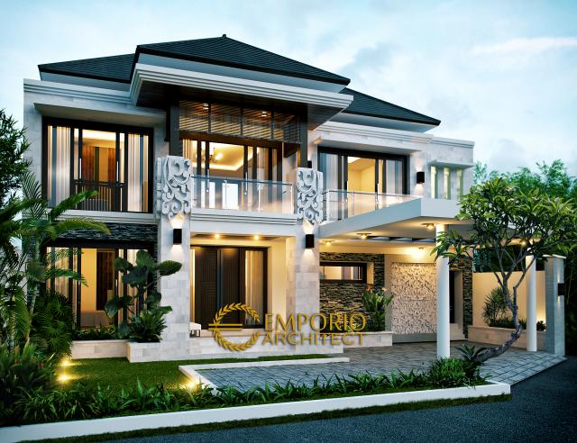 #villabalihomefacade - Mr. Restoq Villa Bali House 2 Floors Design - Cilangkap, Jakarta Timur - Code 11263