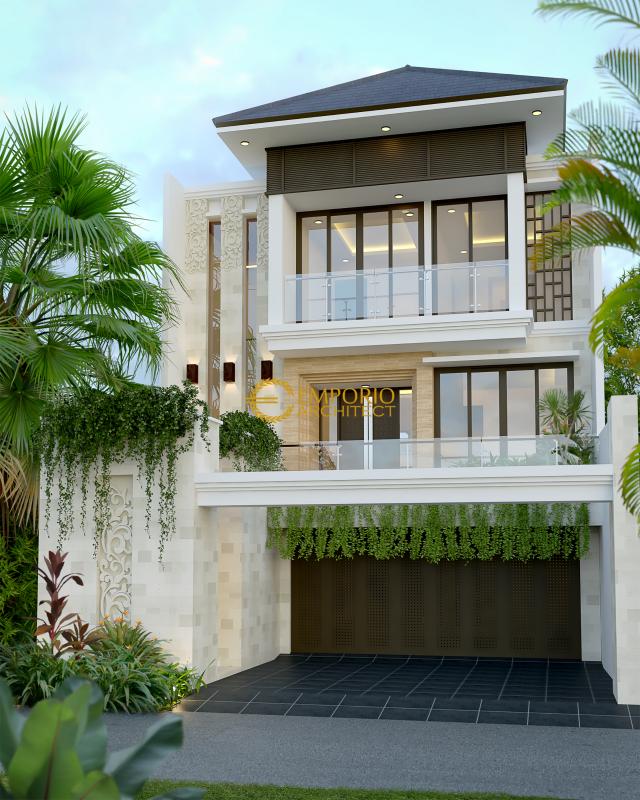 Desain Rumah Villa Bali 3 Lantai Bapak Suhendar di Jakarta