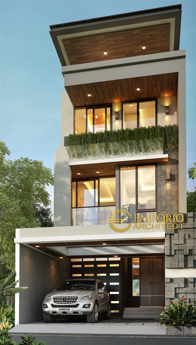 Desain Rumah Modern 3 Lantai Bapak Yonatan di  Jakarta