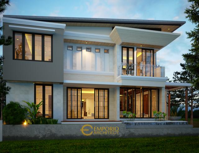 Desain Rumah Modern 2 Lantai Ibu Dina di BSD, Tangerang