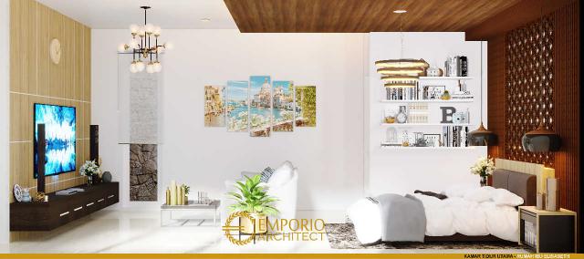 Desain Kamar Tidur Utama Rumah Modern 2.5 Lantai Ibu Elisabeth di Jakarta