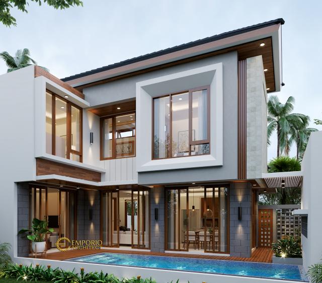 Gambar 3 Desain Rumah Hook Modern 2 Lantai Ibu Frieza di  Jakarta