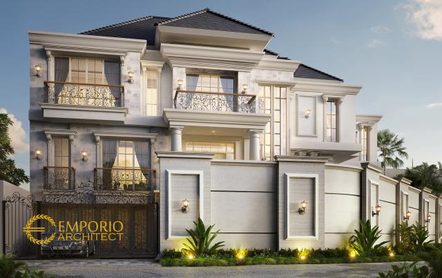 Desain Rumah Classic 3 Lantai Ibu Jennifer di Jakarta