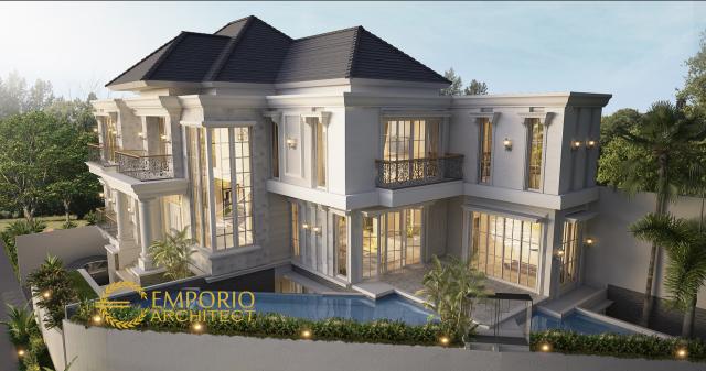 Desain Rumah Classic 3 Lantai Ibu Jennifer di Jakarta