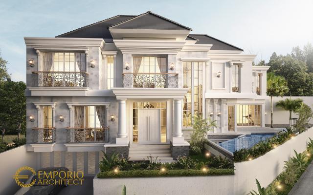 Desain Rumah Classic 3 Lantai Ibu Jennifer di Jakarta