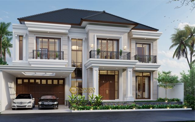 Desain Rumah Classic 2 Lantai Ibu Maya di Jakarta