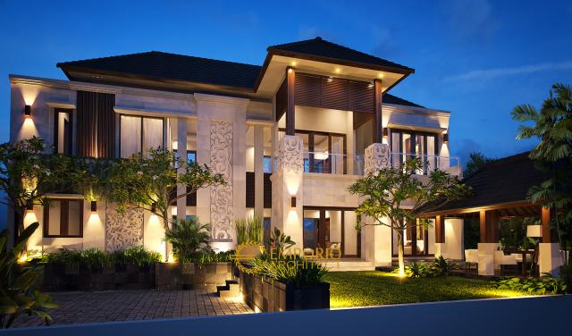 Gambar 1 Desain Rumah Villa Bali 2 Lantai Ibu Melly di  Jakarta