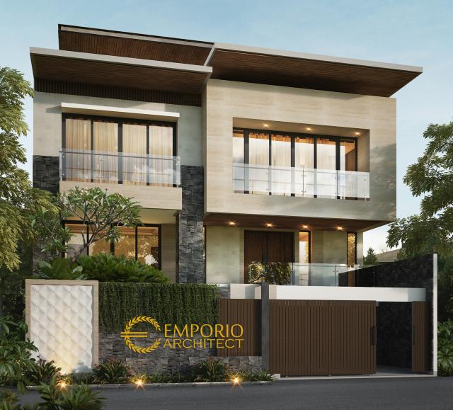 Gambar 1 Desain Rumah Modern 2 Lantai Ibu Shirlina di  Jakarta