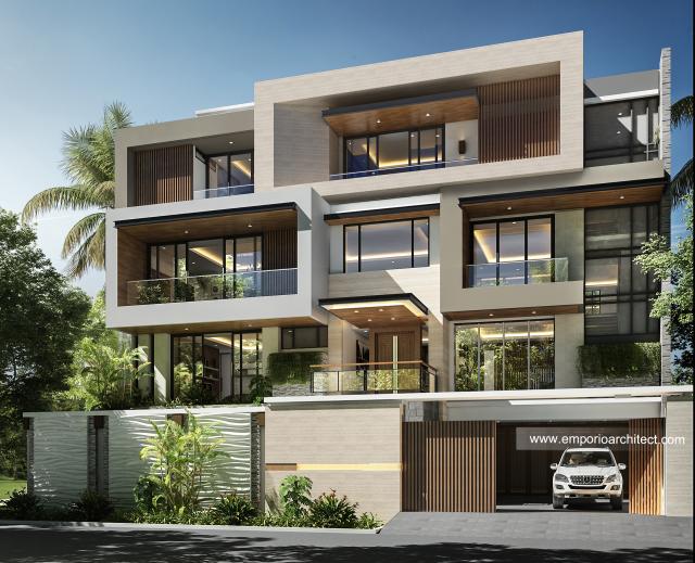 Gambar 1 Desain Rumah Modern 4 Lantai Ibu Suwaty di  Jakarta