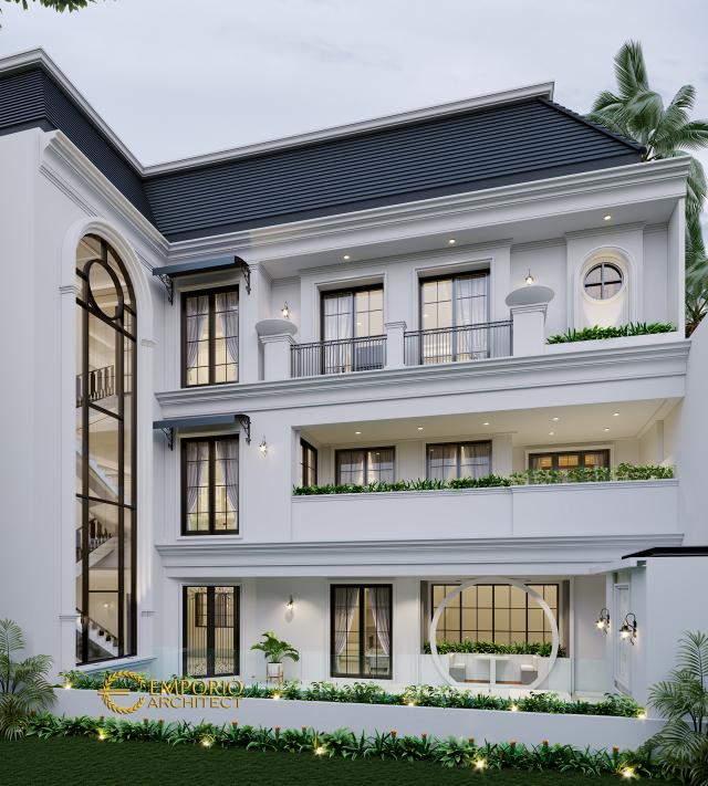 Gambar 3 Desain Rumah Mediteran 3 Lantai Ibu Widyana di  Jakarta