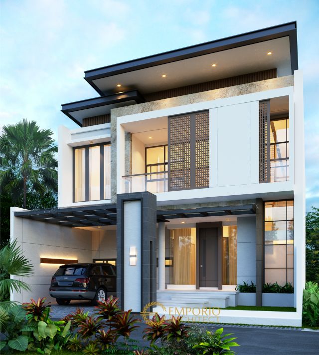 Desain Rumah Modern 2 Lantai Ibu Mega di Jakarta