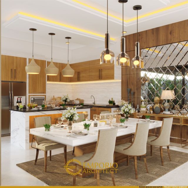 Desain Ruang Makan dan Dapur Rumah Bapak BBG di Jakarta