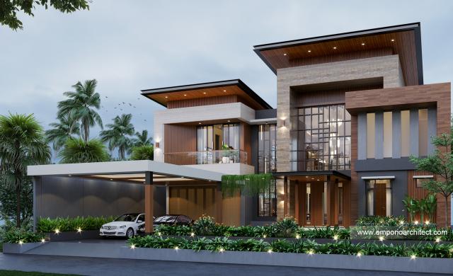 Desain Rumah Modern 2 Lantai Mrs. J di Jakarta