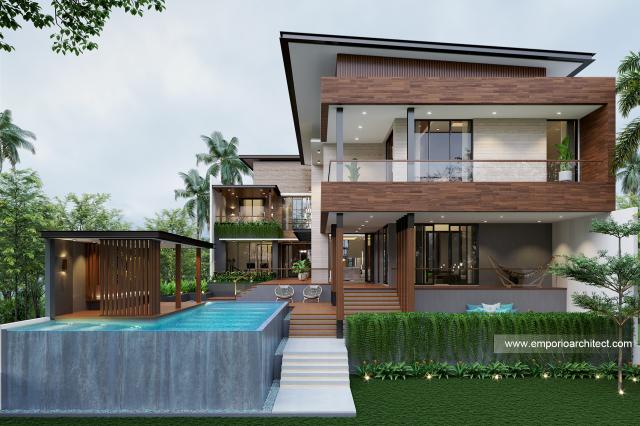 Gambar 3 Desain Rumah Modern 2 Lantai Mrs. J di  Jakarta