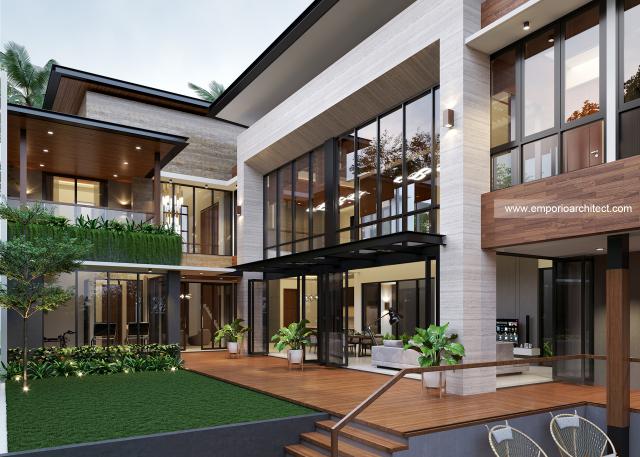 Desain Rumah Modern 2 Lantai Mrs. J di Jakarta