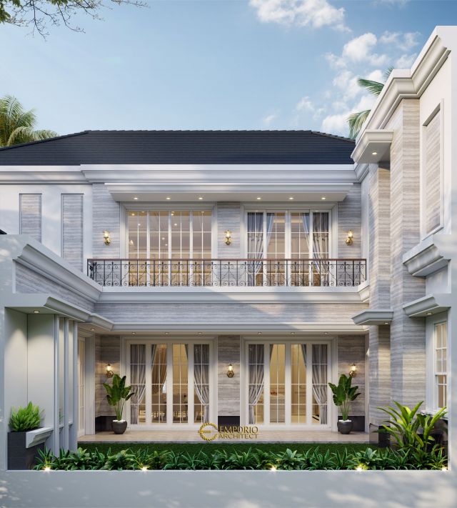 Gambar 3 Desain Rumah Hook Classic 2 Lantai Ibu Hera di  Jakarta Selatan