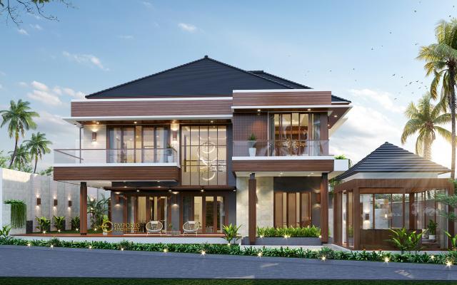 Desain Tampak Samping 2 Rumah Modern 2 Lantai Ibu Ella di Jakarta Selatan