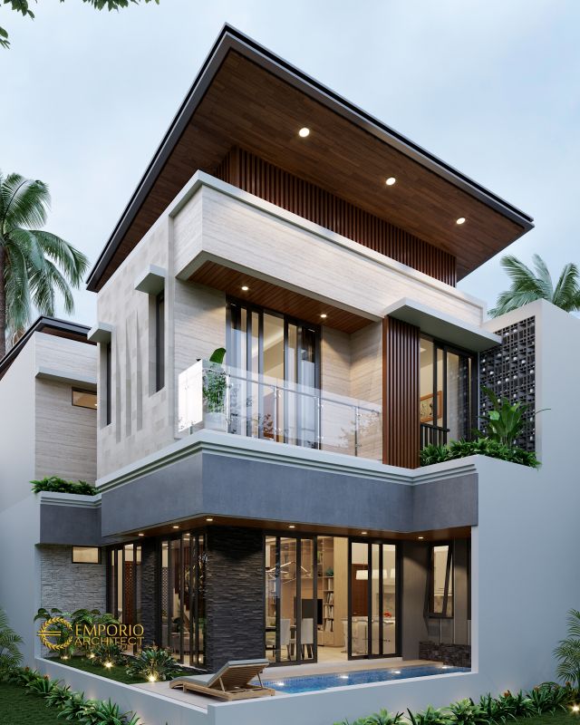 Desain Rumah Modern 2 Lantai Bapak Boyke di Jakarta Timur