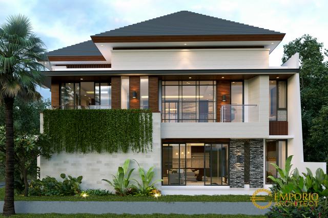 Desain Tampak Samping Rumah Modern 2 Lantai Bapak DDK di Jakarta Timur