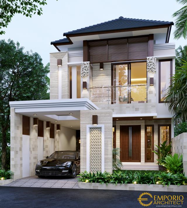 Desain Rumah Villa Bali 2 Lantai Bapak Frenky di  Jakarta Timur