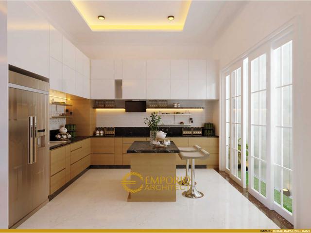 Desain Dapur Rumah Hook Classic 3 Lantai Bapak Will Hans di Jakarta Timur