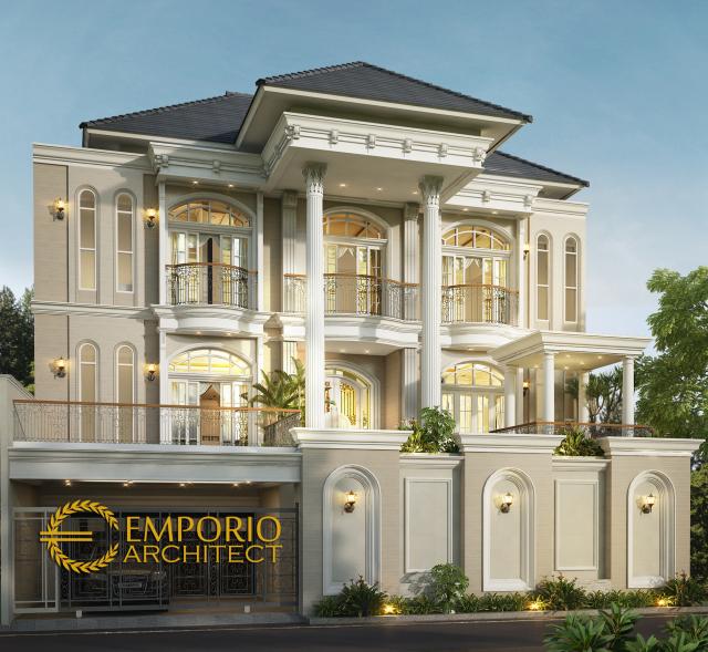 Desain Rumah Classic 3 Lantai Ibu Michelle di Jakarta Timur