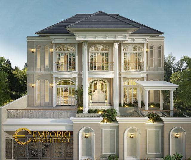 Desain Rumah Classic 3 Lantai Ibu Michelle di Jakarta Timur